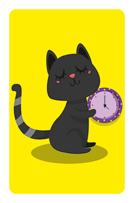 carte Chat du jeu Spatio Cat's 3 - L'heure
